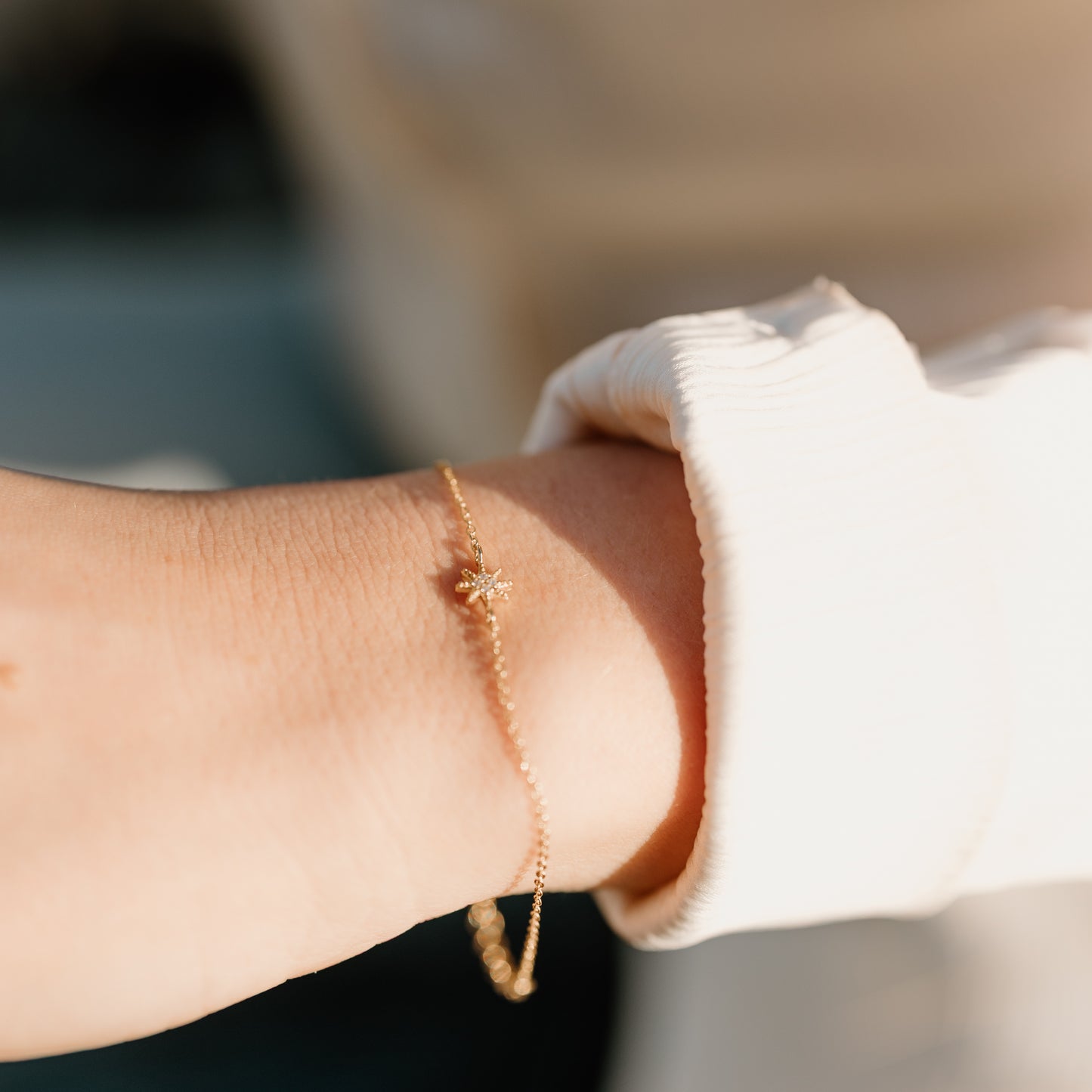 Night Star Chain Bracelet, 24ct Gold Plated - saltandco