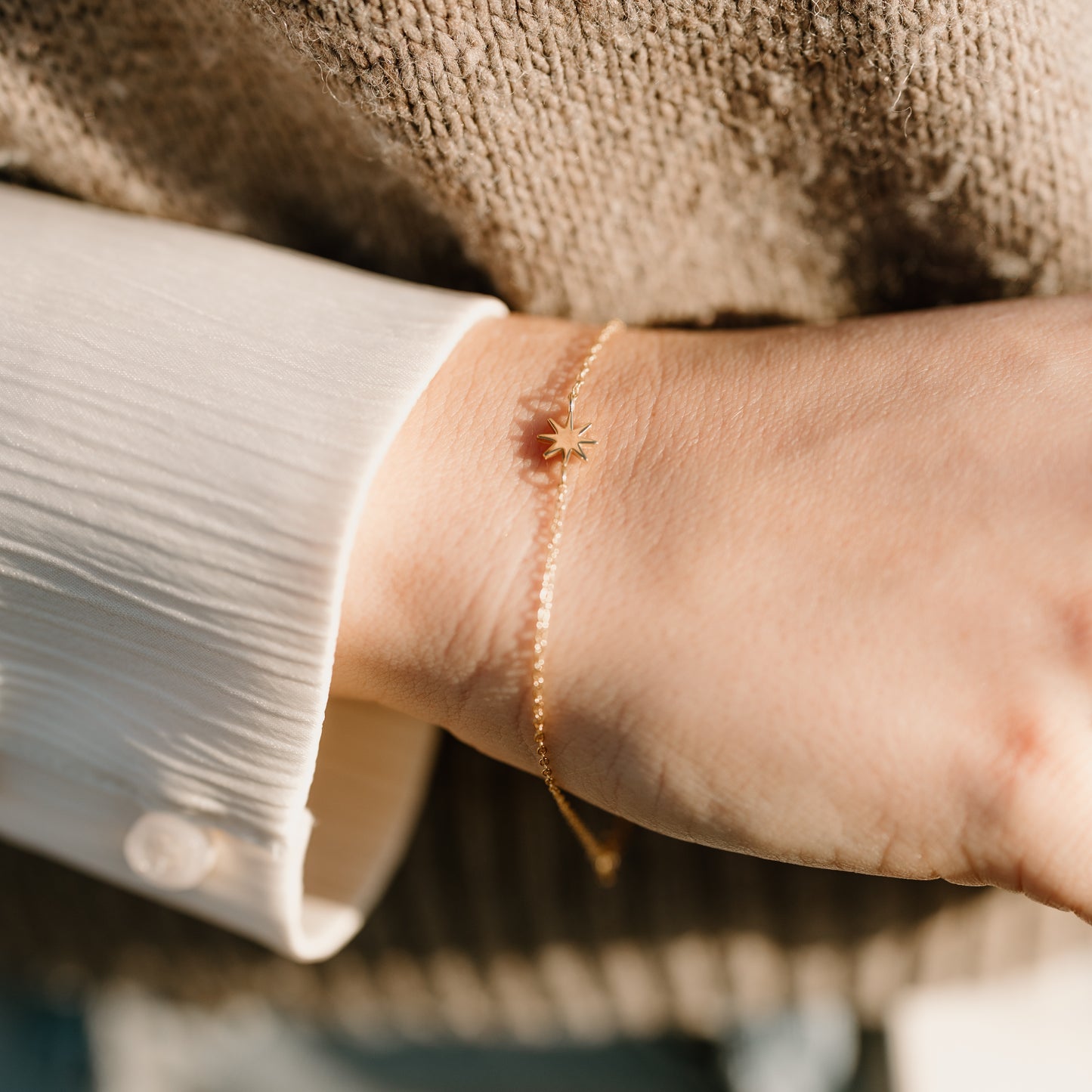 Little Star Chain Bracelet, 24ct Gold Plated