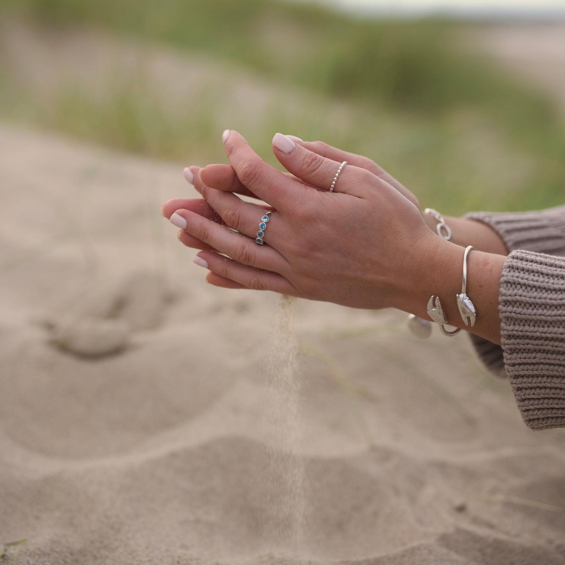 Linear Topaz Ring - saltandco