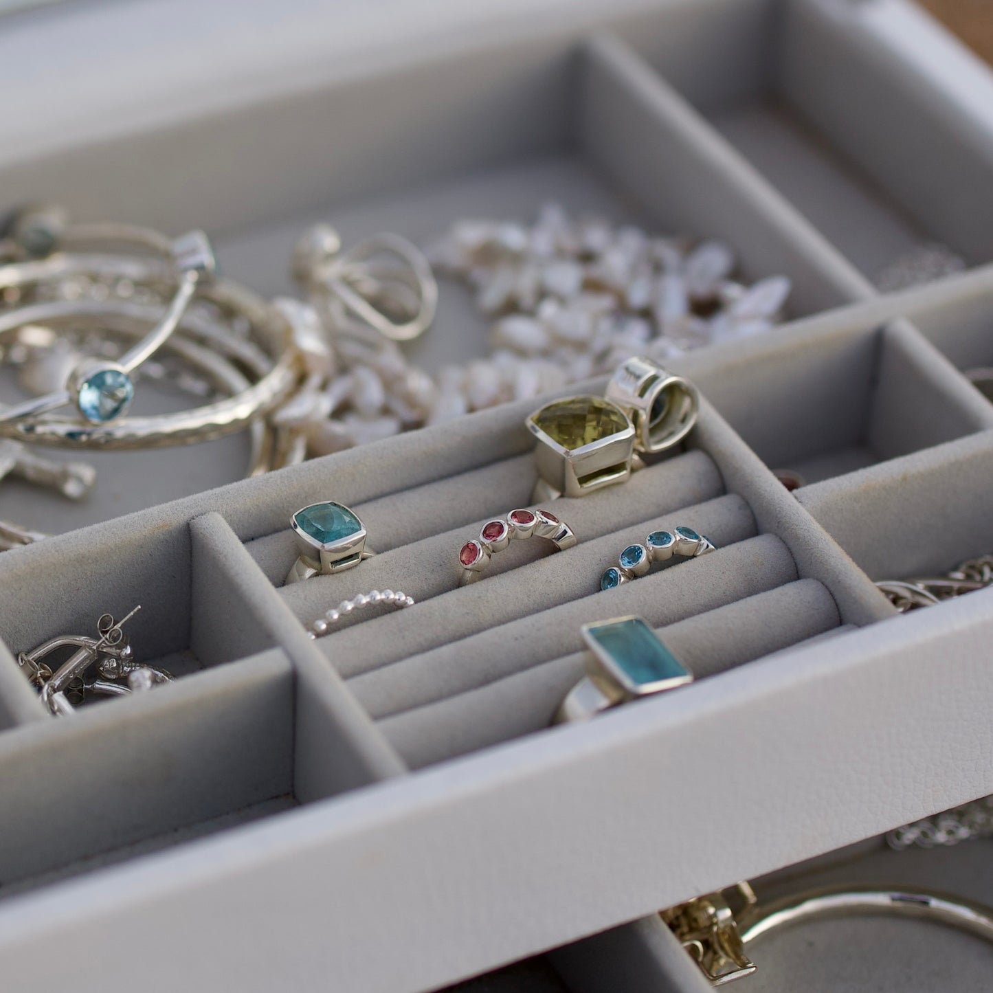 Linear Topaz Ring - saltandco