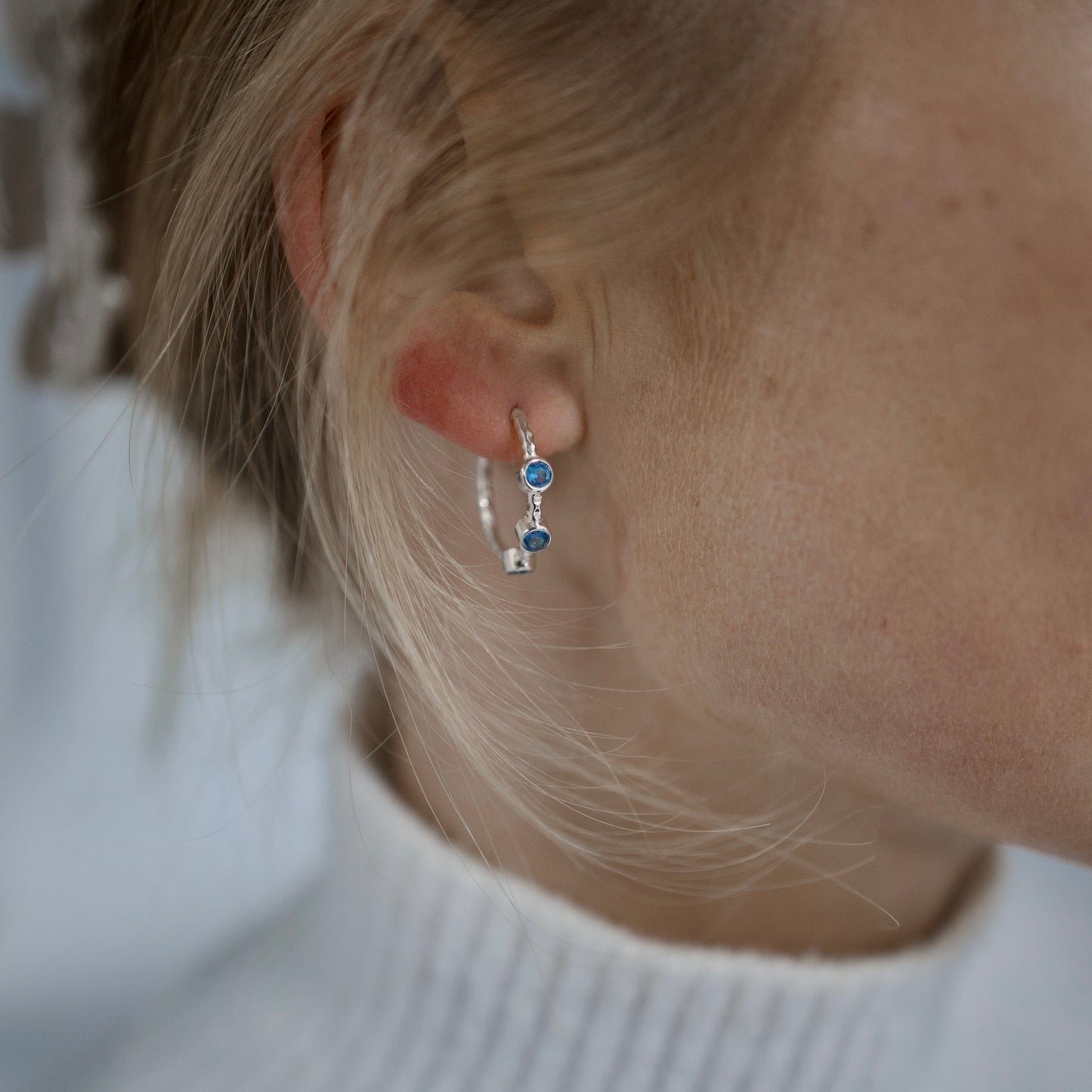 Topaz Trio Hoops - saltandco