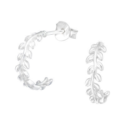 Leaf Mini Hoops - saltandco